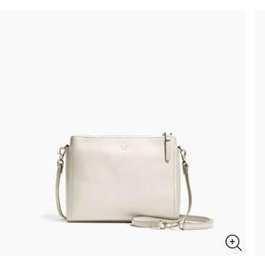 Lo & Sons Pearl Crossbody White Saffiano Leather